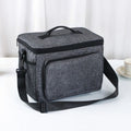 Large Capacity Oxford Cooler Bag, Portable Insulated Lunch Bag for Outdoor Picnics and Office Food Storage—Gray