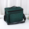 Large Capacity Oxford Cooler Bag, Portable Insulated Lunch Bag for Outdoor Picnics and Office Food Storage—Green