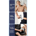 LED Digital Display 6-Speed Mini Fascia Gun, Rechargeable Portable Electric Muscle Massager for Fitness and Neck Relief—Black
