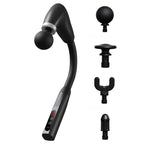 U-Shaped Extended Handle Fascia Gun, 9-Speed Variable Electric Deep Tissue Massager for Back, and Body Relief—Black