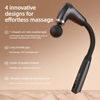 U-Shaped Extended Handle Fascia Gun, 9-Speed Variable Electric Deep Tissue Massager for Back, and Body Relief—Black