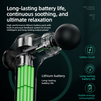 99-Speed Touchscreen Fascia Gun with 8 Massage Heads, Rechargeable Deep Tissue Muscle Massager—Green