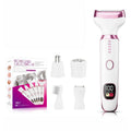 5-in-1 Electric Hair Trimmer with LED Display, Women's Body Shaver for Nose, Eyebrow and Underarm Hair Removal