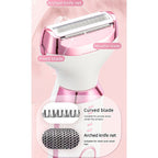 5-in-1 Electric Hair Trimmer with LED Display, Women's Body Shaver for Nose, Eyebrow and Underarm Hair Removal