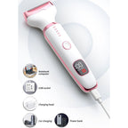 5-in-1 Electric Hair Trimmer with LED Display, Women's Body Shaver for Nose, Eyebrow and Underarm Hair Removal