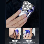 Mini Triple-Head Electric Shaver, IPX7 Full-Body Washable Rechargeable Men's Razor, Father's Day Gift—Blue