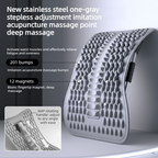 Adjustable Lumbar Relief Stretcher, Magnetic Back Traction Device, Home Massage Equipment—Gray