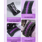 Adjustable Lumbar Relief Stretcher, Magnetic Back Traction Device, Home Massage Equipment—Dark Purple