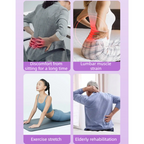 Adjustable Lumbar Relief Stretcher, Magnetic Back Traction Device, Home Massage Equipment—Dark Purple