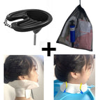 Inflatable Reclining Hair Washing Basin Set, Portable Foldable Shampoo Sink for Pregnant Women, Bedridden Elderly, and Home Use—Black