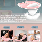 Inflatable Reclining Hair Washing Basin Set, Portable Foldable Shampoo Sink for Pregnant Women, Bedridden Elderly, and Home Use—Pink