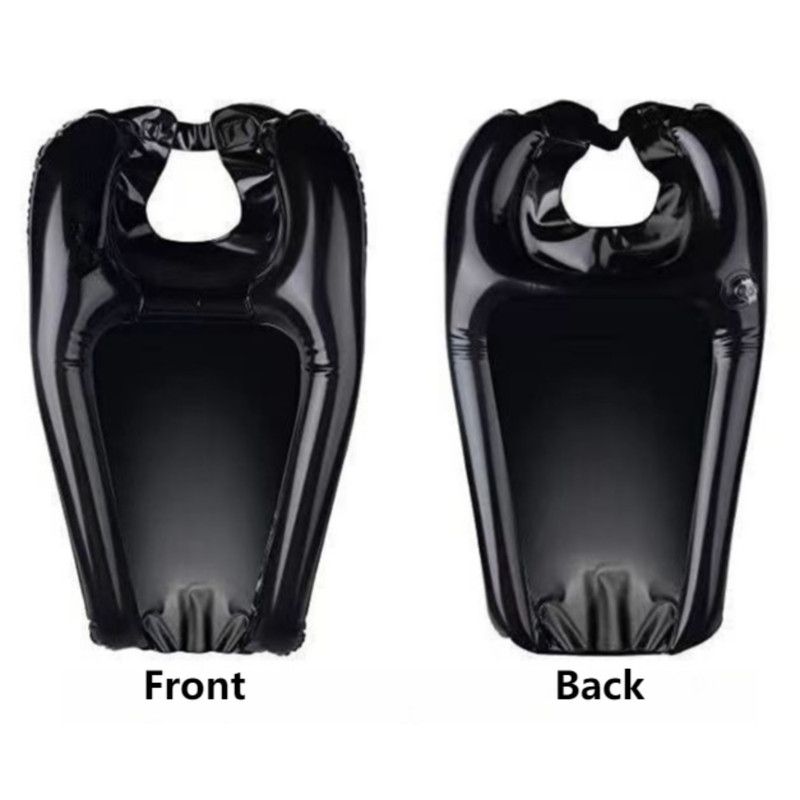 Inflatable Portable Hair Washing Cushion Set, Foldable Shampoo Sink for Bedridden Seniors and Pregnant Women—Black
