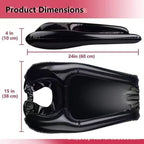 Inflatable Portable Hair Washing Cushion Set, Foldable Shampoo Sink for Bedridden Seniors and Pregnant Women—Black