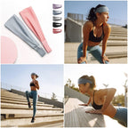 Elastic Sports Sweat-Wicking Headband, Non-Slip Workout Hair Band for Yoga, Running, and Cycling—Men and Women—Blue