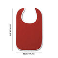 Waterproof Mealtime Bib for Adults and Seniors, Washable Eating Apron for Bedridden and Hemiplegic Patients—Red