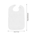 Waterproof Mealtime Bib for Adults and Seniors, Washable Eating Apron for Bedridden and Hemiplegic Patients—White