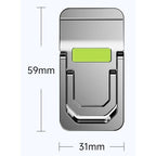 Invisible Mini Laptop Stand, 2-Height Ergonomic Cooling Riser, Portable and Foldable, 1 Pair Pack—Silver