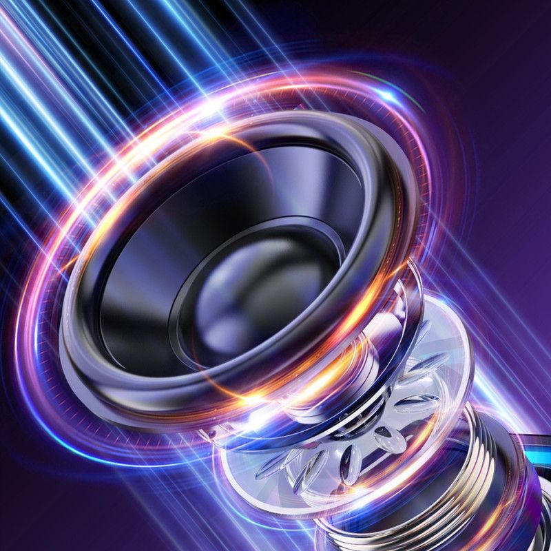 RGB Bluetooth 5.3 Speaker, Dual Speakers with 360° Surround Stereo Sound, FM Radio Included—Black