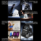 Dual-Mode Magnetic Induction Phone Stand Bluetooth Speaker, Rotatable Multifunctional Desktop Audio Speaker—Black