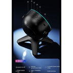 Bluetooth Speaker 2-in-1 Phone Stand, Dual-Mode RGB Ambient Light, Hi-Fi Stereo Audio—Black