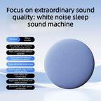 Ultra-Thin Bedside Bluetooth Speaker, White Noise Sleep Aid Speaker with 3-Step Timer—Blue