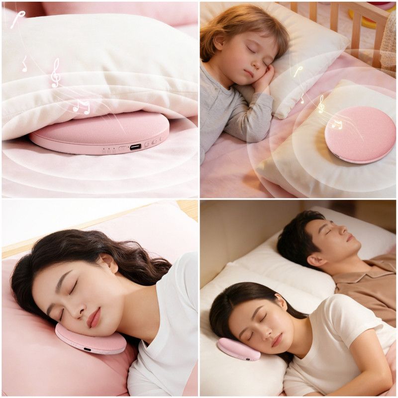 Ultra-Thin Bedside Bluetooth Speaker, White Noise Sleep Aid Speaker with 3-Step Timer—Blue