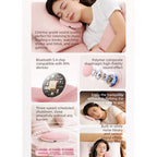 Ultra-Thin Bedside Bluetooth Speaker, White Noise Sleep Aid Speaker with 3-Step Timer—Pink