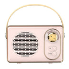 Retro Portable Bluetooth 5.0 Speaker, Mini 360° Surround Stereo Desktop Gift Audio Speaker - Pink