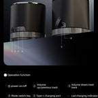 Suction Cup Bluetooth Speaker, Portable Outdoor TWS Wireless Speaker, 360° Surround Sound