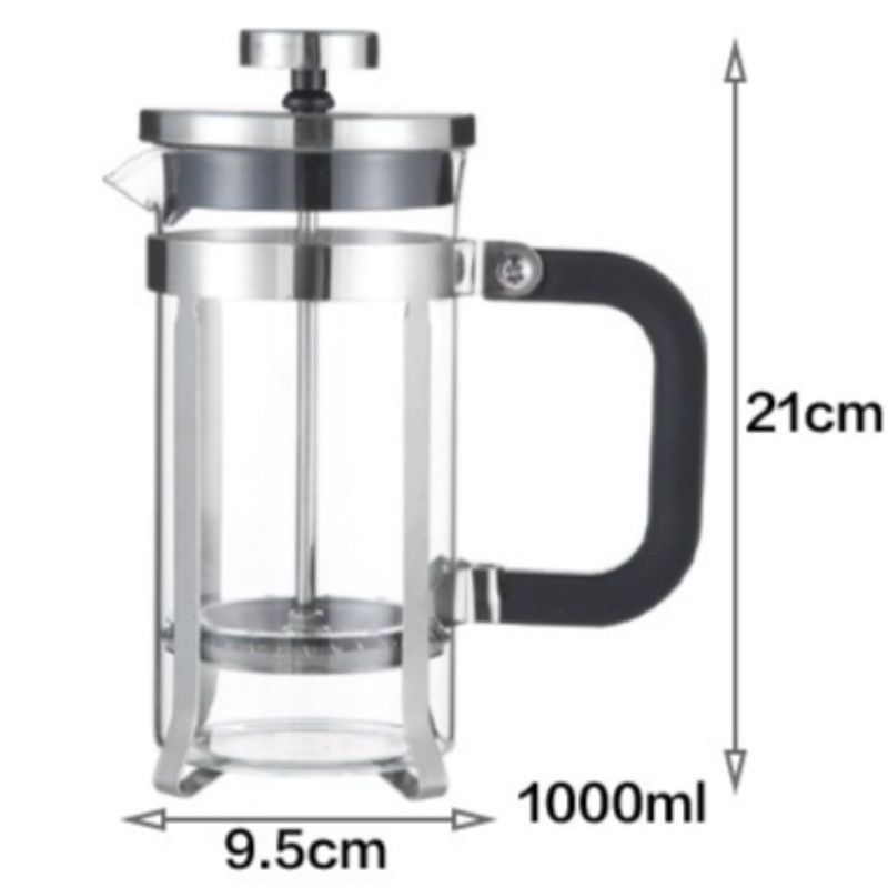 1000ml French Press Coffee Maker Set, Manual Press Coffee Pot, Multi-function Tea & Coffee Filter Brewer