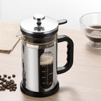 1000ml Press Sealed Lid French Press, Borosilicate Glass Coffee Maker, Manual Tea Brewer