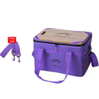 36L Outdoor Tactical Storage Bag with Detachable Wooden Board, Multifunctional Camping Handbag—Purple