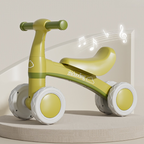 Balance Bike, Pedal-Less Baby Scooter, Toddler Learning Walker with Music for Ages 1–3 – Green