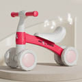 Balance Bike, Pedal-Less Baby Scooter, Toddler Learning Walker with Music for Ages 1–3 – Magenta
