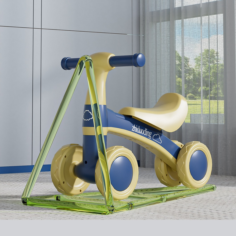 Balance Bike, Pedal-Free Baby Scooter, Toddler Learning Walker with Music for Ages 1–3—Pink