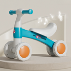 Balance Bike, Pedal-Free Baby Scooter, Toddler Learning Walker with Music for Ages 1–3 – Sky Blue