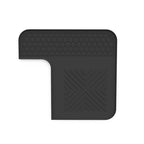 L Shaped Silicone Coffee Machine Mat, Non Slip Heat Resistant Espresso Machine Drip Tray Protector Pad-Black