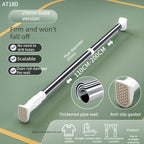 Heavy Duty Tension Curtain Rod 25mm Thick Extendable Shower Rail 110-200cm No Drill