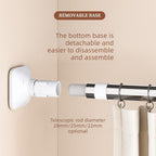 Heavy Duty Tension Curtain Rod 25mm Thick Extendable Shower Rail 110-200cm No Drill