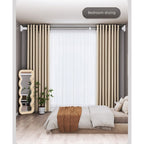 Extra Thick Tension Shower Curtain Rod 28mm Heavy Duty Extendable Rail 130-240cm Drill Free