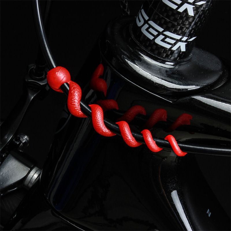 Bicycle Brake Shift Cable Housing Spiral Wound Bike Gear Brake Outer Tube Replacement Accessory-red