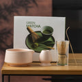 Diancha Tea Whisk Set, Bamboo Tea Tools with Ceramic Tea Bowl, Complete Powder Tea Making Kit, Gift Set for Tea Lovers-Pink
