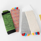 Five Toe Separator Yoga Socks Non Slip Open Toe Pilates Barre Foot Socks Breathable Stretch Studio Workout Socks-Pink