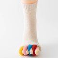 Five Toe Separator Yoga Socks Non Slip Open Toe Pilates Barre Foot Socks Breathable Stretch Studio Workout Socks-White