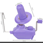Hand Operated Yarn Winder Portable Manual Ball Winder for Knitting Crochet Wool Thread-Purple