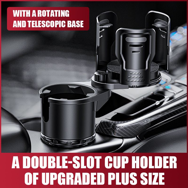 Large Size Car Cup Holder Expander Adjustable Wide Mouth Vehicle Drink Bottle Holder Multifunctional Car Storage Organizer