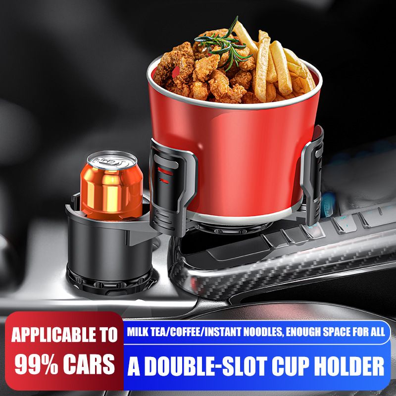 Large Size Car Cup Holder Expander Adjustable Wide Mouth Vehicle Drink Bottle Holder Multifunctional Car Storage Organizer