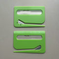 Portable Letter Opener Card Size Envelope Slitter with Ruler Lightweight Mail Opening Cutter for Office Home-Green