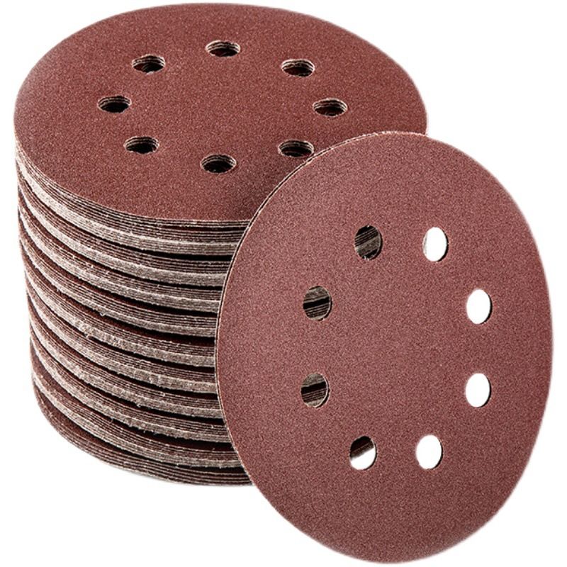 125mm 8 Hole Sanding Discs P60 Grit Hook and Loop Orbital Sander Sandpaper 100 Pack