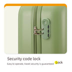 20 Inch Cute Carry On Suitcase, Hard Shell Cabin Luggage with USB Charging Port & Cup Holder, Lightweight Travel Trolley Case- Matcha Green